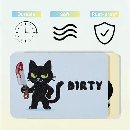 2-Pack Cat Design Dishwasher Clean Dirty Magnets - Reversible