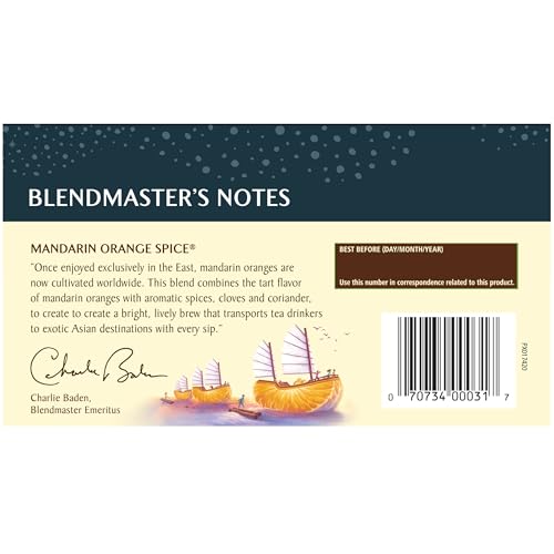 Mandarin Orange Spice Herbal Tea (6 Packs of 20 Bags) - Caffeine Free, Celestial Seasonings