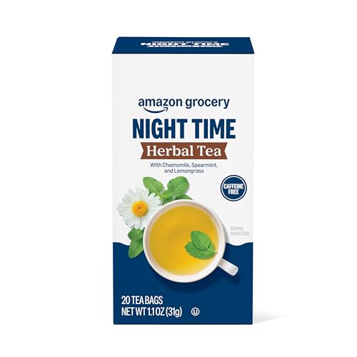 Caffeine-Free Night Time Herbal Tea - 20 Bags, Chamomile & Mint