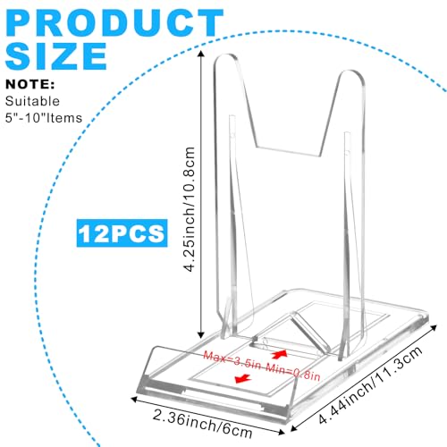12-Set Adjustable Clear Acrylic Purse Display Stand for Handbags