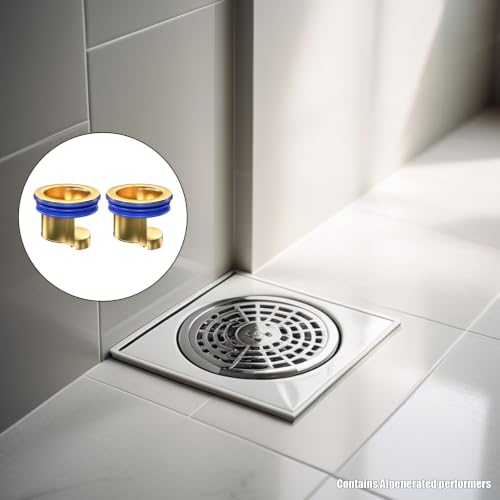 2 Pack Brass Floor Drain Backflow Preventer and Odor Stopper Valve