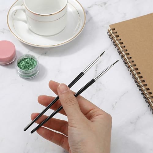 8-Piece Fine Point Eyeliner Brush Set for Gel and Powder Makeup