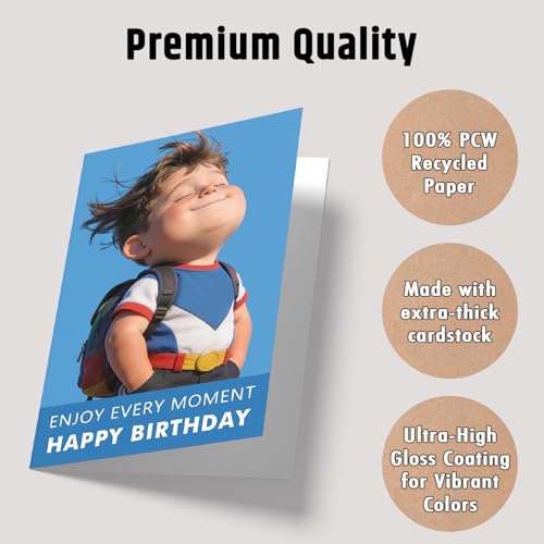Funny Birthday Card with Envelope - 5x7 Inch Humorous Greeting