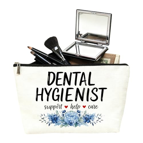 Dental Hygienist Makeup Bag Waterproof Cosmetic Pouch Dentist Gift