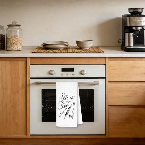 Interesting Word Towel - Valentine's Day Kitchen & Bathroom Decorative Hand Towels 16x24 in, Funny Romantic Gift for Couples