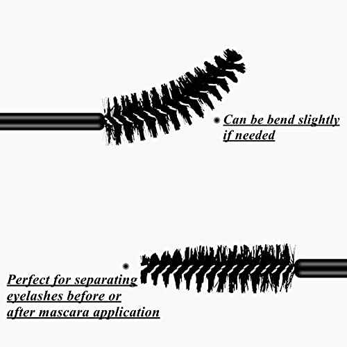 BTYMS 100 Pcs Disposable Eyelash Spoolies Brushes & Lash Wands