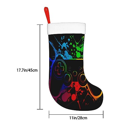 Gamer Gamepad Christmas Stocking Large Holiday Decor - One Size