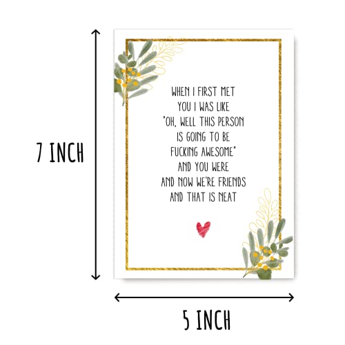 Funny Anniversary Friendship Card for Best Friend - Sarcastic Gift