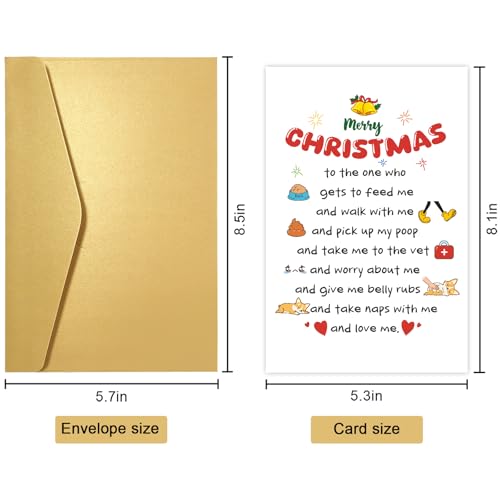 Obbyidk Funny Dog Christmas Card for Dog Mom and Dad