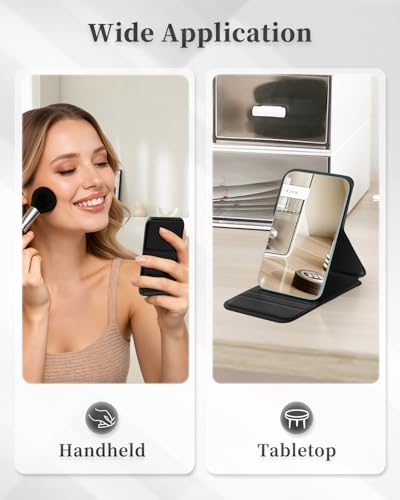 VPU Foldable Portable Makeup Mirror - Slim Handheld Travel Mirror