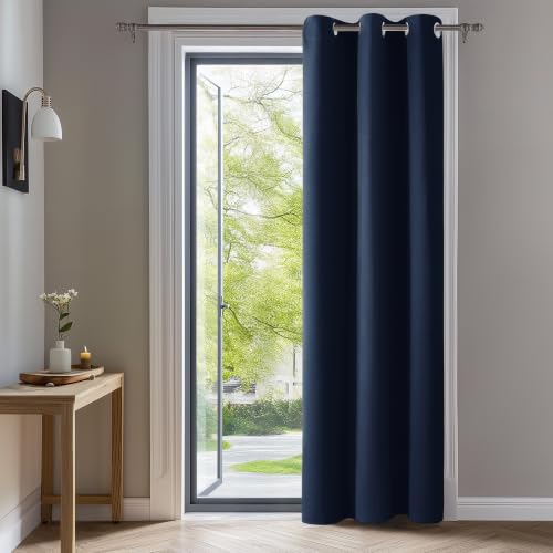 Deconovo Blackout Curtain Panel, Navy Blue 42"W x 95"L Thermal Insulated