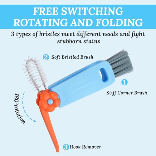 3-in-1 Bottle Brush Set - Multifunctional Cleaning Tools for Baby Bottles