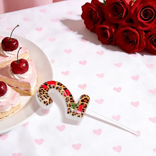Cheetah Print Birthday Number 2 Candle - Party Decoration