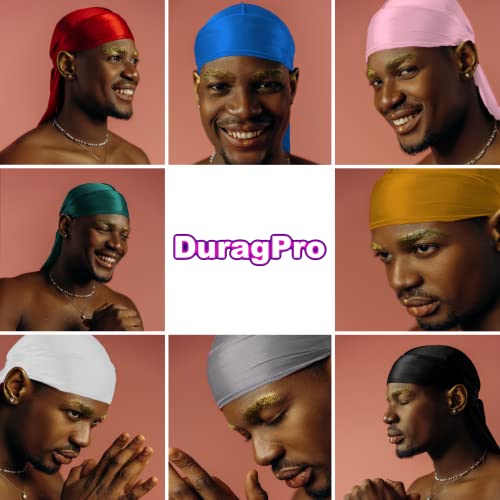 2 Pack Silk Durag for Men and Women, Silky Satin Do Rag