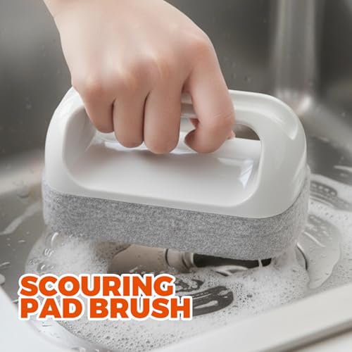 6-Pack Heavy Duty Dish Brush Set with Non-Scratch Bristles