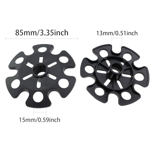 2PCS Trekking Pole Snow Baskets Universal Accessories for Walking Sticks Anti Sink Tips Horseshoe Foot Plastic Protectors and Replacement Tips for Trekking Poles in Black