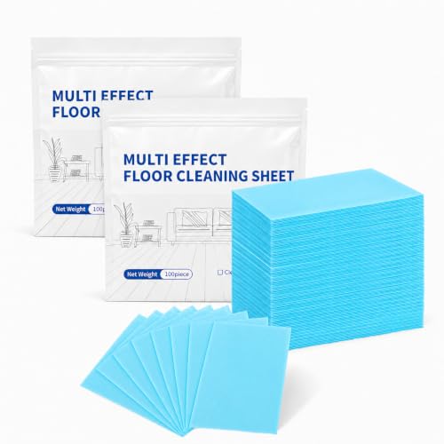 Mzvknbsm Blue Disposable Floor Cleaning Tablets Pack of 200 for Multi-Surface Mopping
