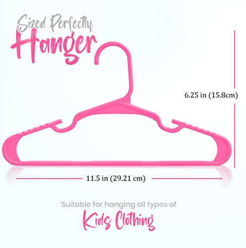 Utopia Home Kids Hangers - 60 Pack Pink, 11.5 Inch Nonslip Design