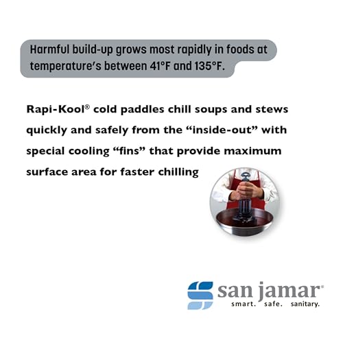 Carlisle FoodService Products Rapi-Kool Cold Paddle for Cooling Hot Soups in Restaurants, Chill Utensil for Hot Soup in Commercial Kitchens, Cooling Wand for Soup, 128 Ounce, Plastic, Blue