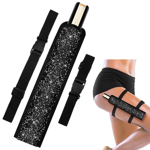 Black Bling Rave Fan Holster with Belt Holder for Festivals