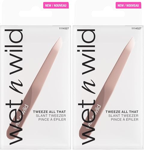 wet n wild Precision Eyebrow Tweezers Stainless Steel 2-Pack
