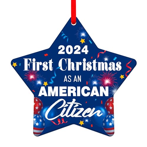First Christmas As An American Citizen Ornament 2024 US Citizenship Gift