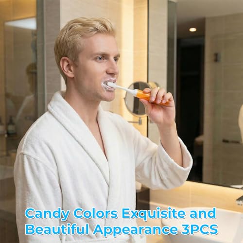 6 Pcs Travel Toothbrush Set, Portable Foldable Toothbrushes with Case