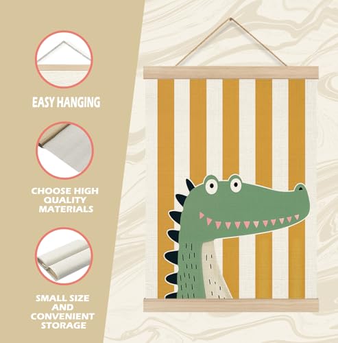 Cute Crocodile Nursery Wall Art Poster | 12x16 Inch Hanging Decor