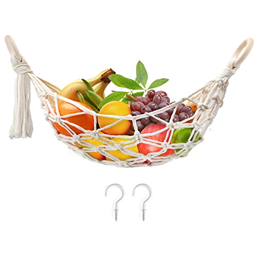 Motarna Hand-Woven Fruit Hammock for Kitchen Storage | 20'' L