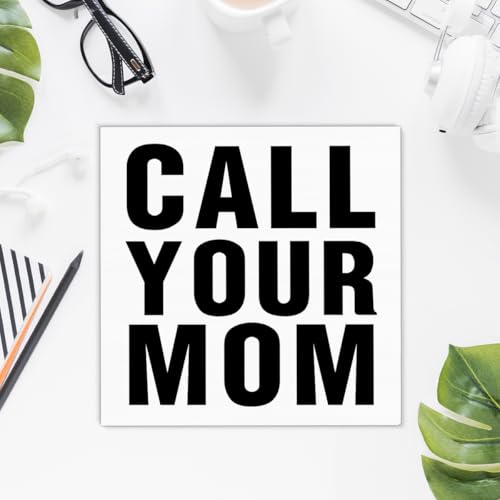 FTRBXT Call Your Mom Wooden Sign Dorm Decor - Funny College Gift, 5x5 inches, Variation: Dorm-c