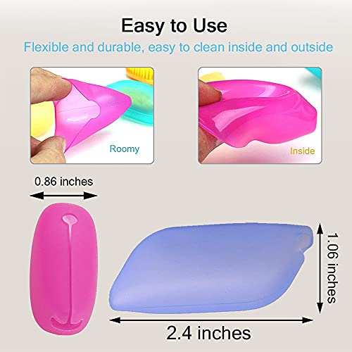 V-TOP 6-Pack Silicone Toothbrush Covers for Travel and Home