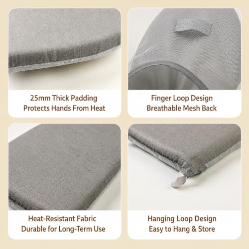 Lunapurr Heat Resistant Ironing Glove - Gray Waterproof Steam Mitt