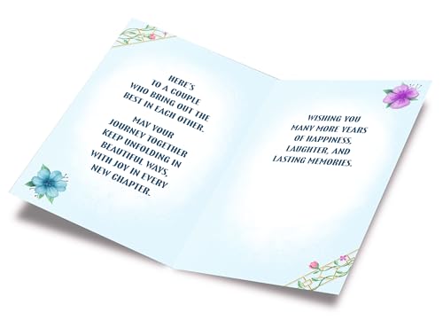 Son & Daughter-in-Law Anniversary Card - Premium 5x7.75 Greeting Card