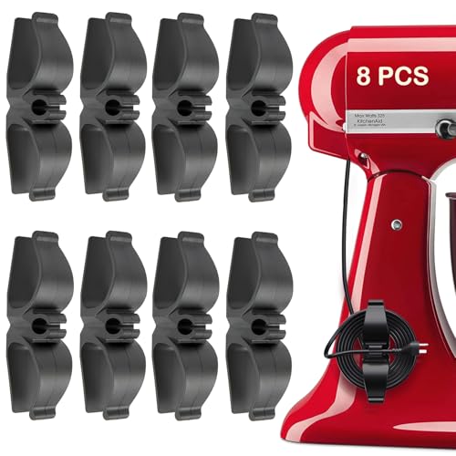 Lancord 8-Pack Black Appliance Cord Organizer for Kitchen & Household Devices