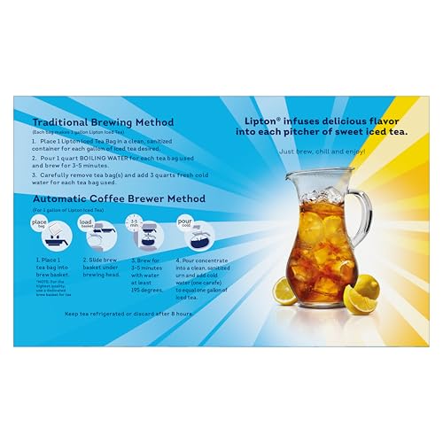 Lipton Southern Sweet Iced Tea Bags, Gallon Size, 22 Count