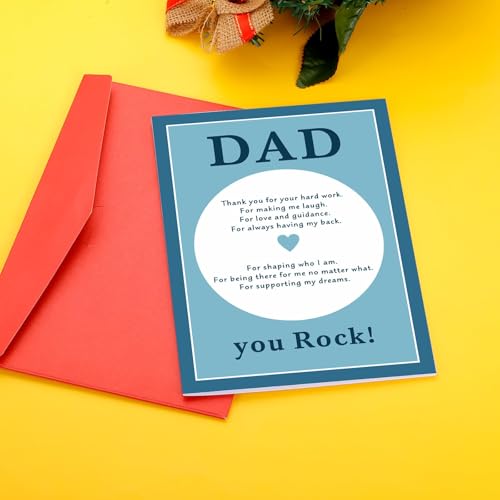 TI-EDC Dad Card for Father's Day Birthday and New Dad Gifts from Daughter Son