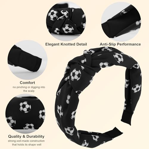 Exacoo 2PCS Soccer Headbands for Women and Girls Non-Slip Athletic Sports Headband