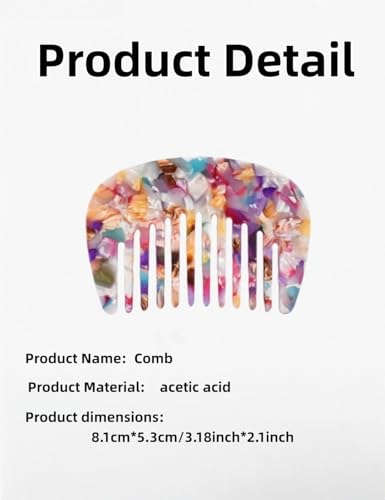 PAVNSO Wide Tooth Mini Comb Travel Portable Hair Comb for Curly Hair