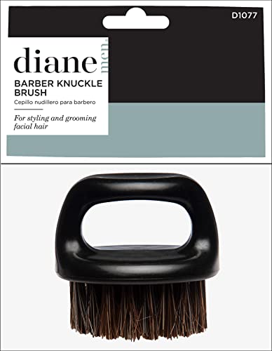 Diane Barber Knuckle Brush with Soft Boar Bristles and Loop Handle