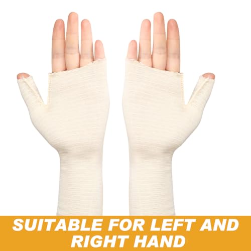 4 Pcs Hand Socks for Splint Elastic Stockinette Tubing Wrist and Thumb Spica Wrap Liner for Under Brace for Women Men (3.9 x 13.3 Inch)