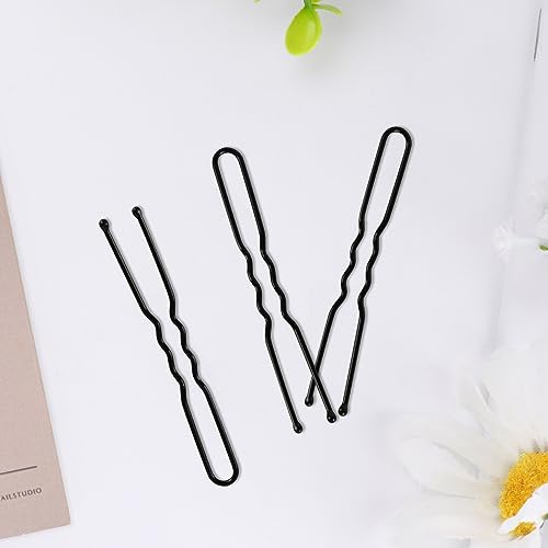 DySaLic 100PCS U Shaped Hair Pins 2.4 Inch Black Bun Pins with Storage Box