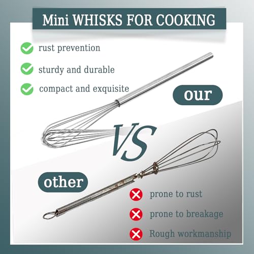 10 Inch Stainless Steel Mini Whisk for Cooking & Baking