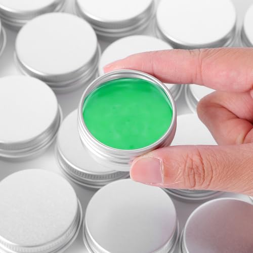 20 Pcs Aluminum Tin Jars 0.5 oz Refillable Round Containers with Screw Lids