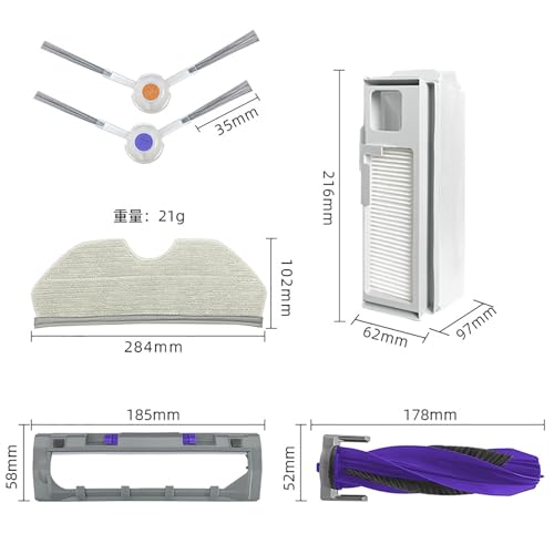 Replacement Accessories Kit for Narwal Freo X Plus/Ultra Robot Vacuum