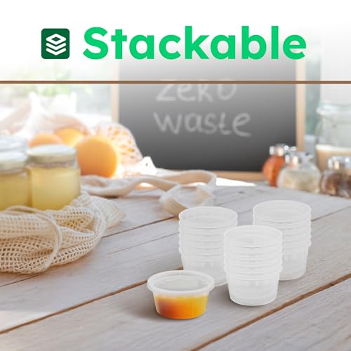 Wrapley 8oz Deli Food Containers with Lids - Leakproof Meal Prep Set (12 Pack)