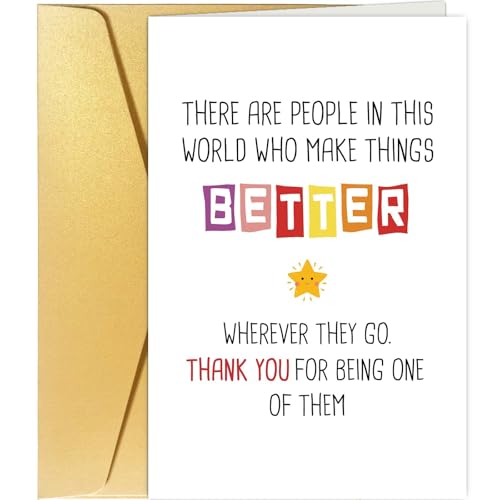 Spercy Thank You Card for Boss, Teacher & Nurse - 8x5.3 inches
