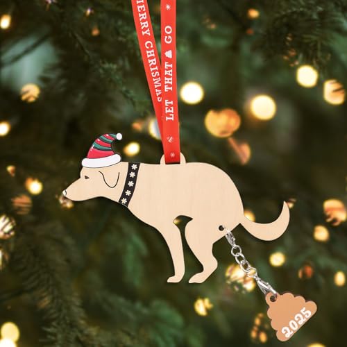 Funny 2025 Dog Ornament - Hilarious Gag Gift for Christmas