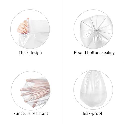 RayPard 200 Count Small Clear Trash Bags - 2 Gallon, Leakproof