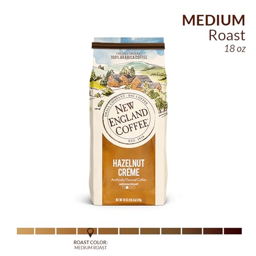 Hazelnut Crème Medium Roast Ground Coffee, 18oz (Pack of 4)