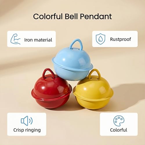 50 Pack 22mm Assorted Metal Jingle Bells for DIY Crafts and Holiday Decor